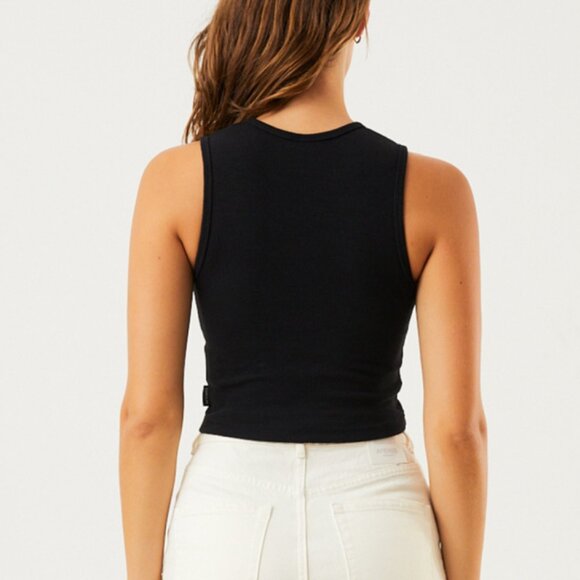 BNWT Afends - Dalston - Women's Hemp Ribbed Black Tank Top - Picture 4 of 6